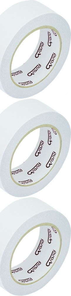 3x Taśma dwustronna Grand, 38mm x 25m, biały