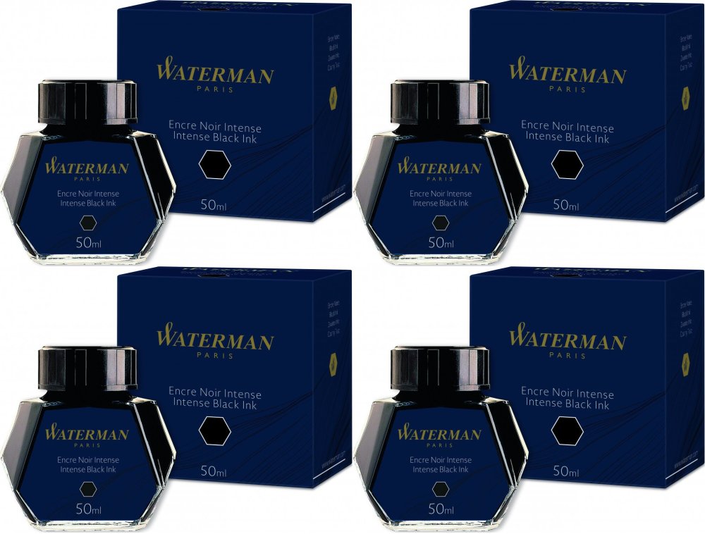 4x Atrament Waterman, 50ml, czarny