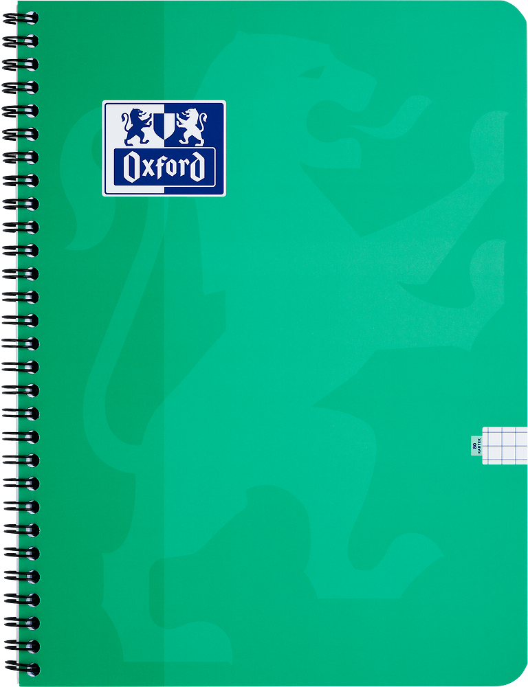 Kołonotatnik Oxford Esse, A4, w kratkę, 80 kartek, okładka kartonowa, mix kolorów