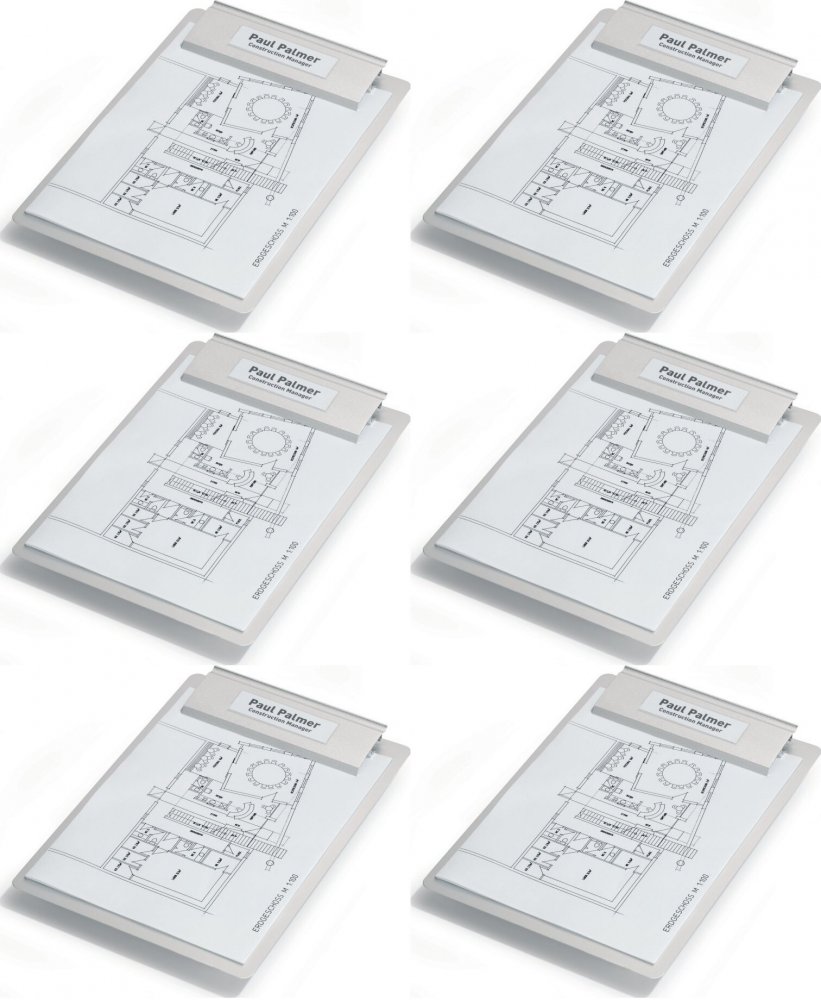 6x Kieszeń samoprzylepna Durable Pocketfix, 100x28mm, 10 sztuk, transparentny