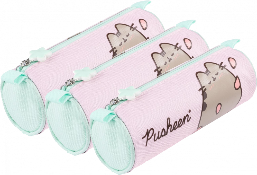 3x Piórnik Pusheen Pink, tuba, bez wyposażenia