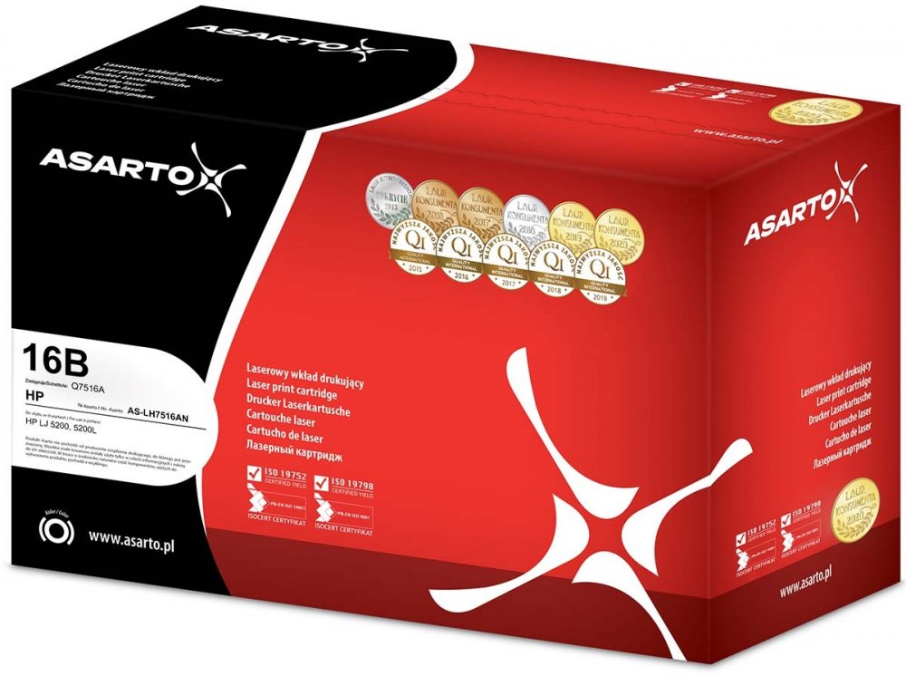 Toner Asarto AS-LH7516AN (Q7516A), 12000 stron, black (czarny)