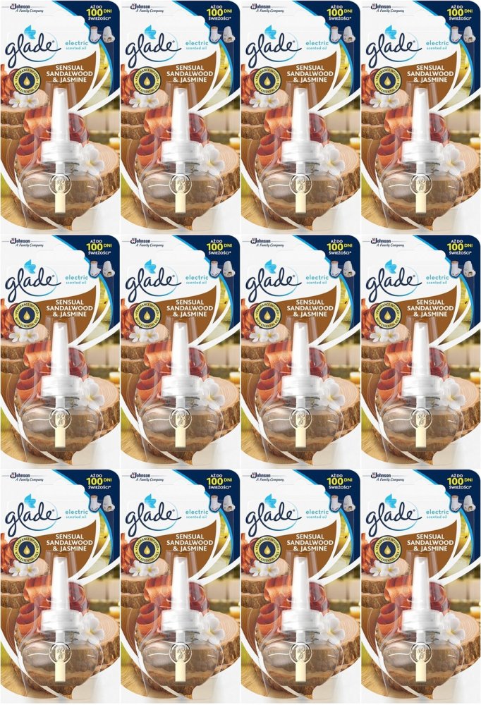 12x Wkład do odświeżacza elektrycznego Glade by Brise, drzewo sandałowe i jaśmin, 20ml