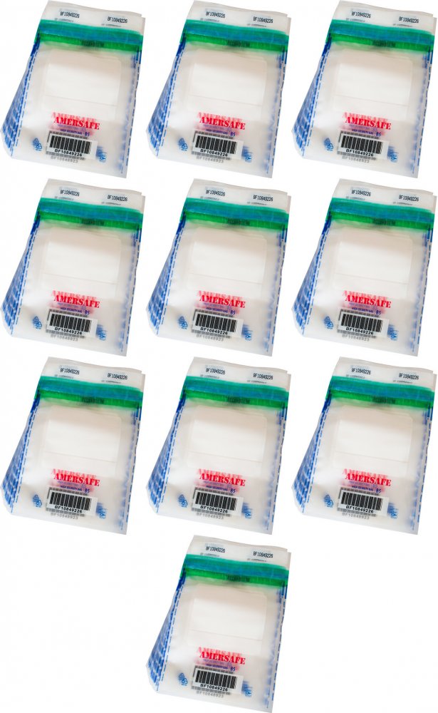 10x Koperta bezpieczna, B5, z paskiem HK, 50 sztuk, przezroczysty