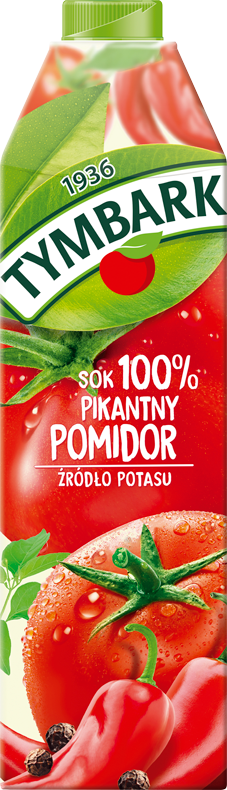 Outlet: USZKODZONE OPAKOWANIE Sok pomidorowy pikantny Tymbark, karton, 1l