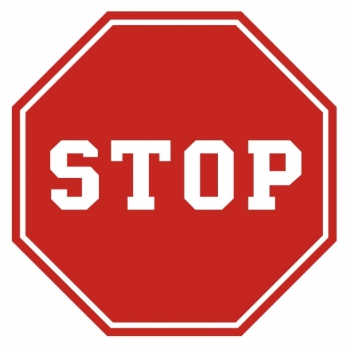 Naklejka znak STOP, 45x45cm