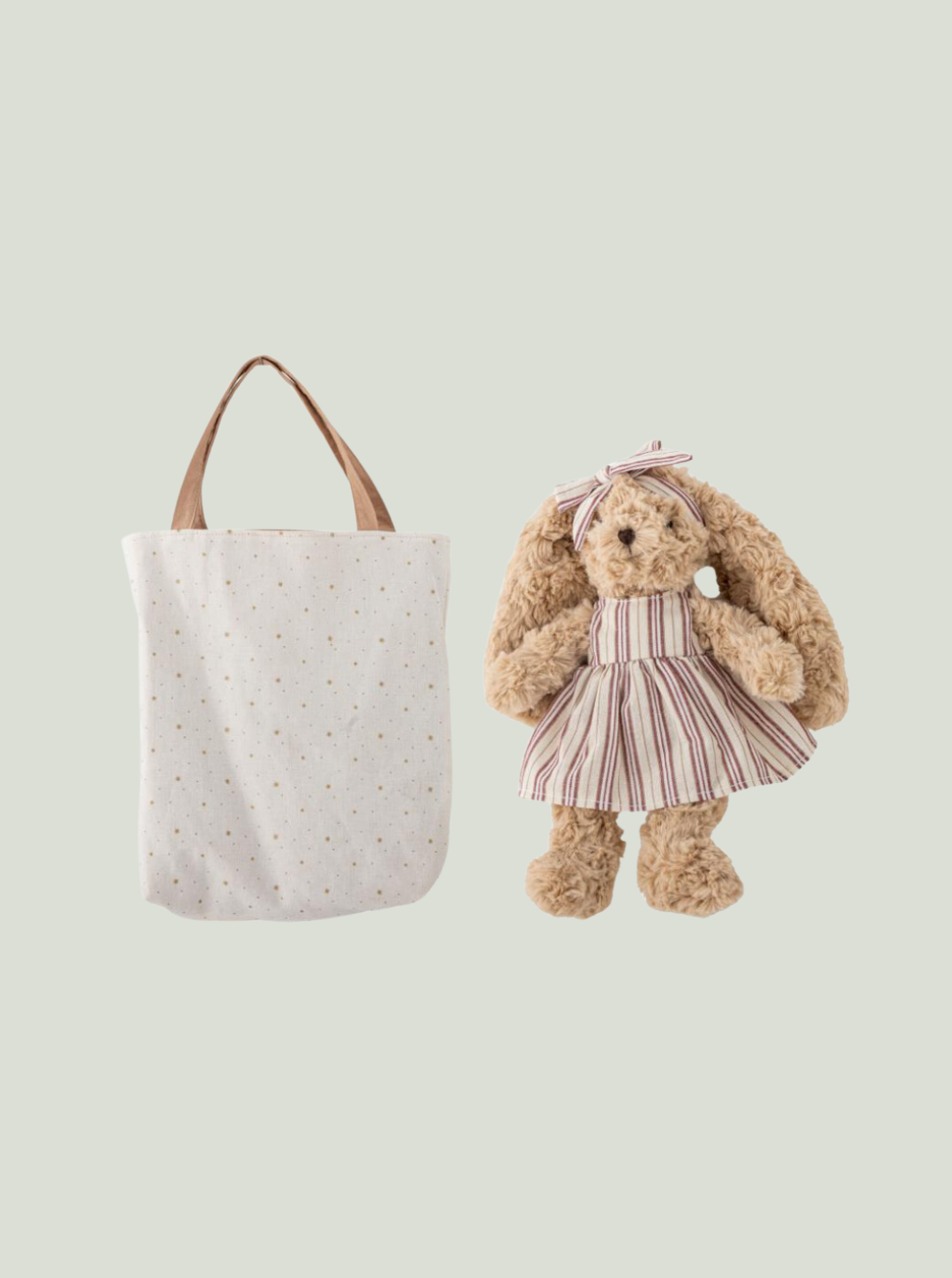 Pluszak Lalka Vilma, brązowa, bawełniana Bloomingville MINI