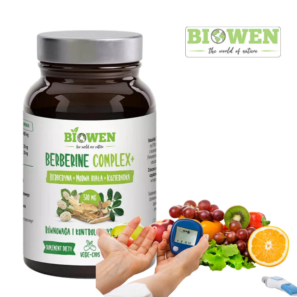 Berberine Complex+ 510mg Biowen 60kaps. VEGE