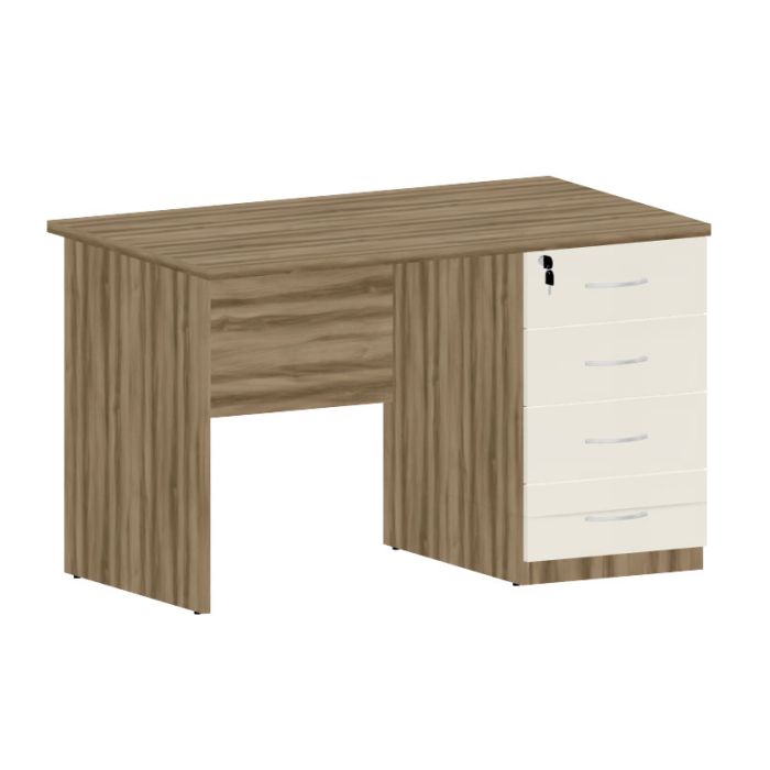 HEBE BP24/8 Biurko szafkowe prawe 118,5x80x74h (Kolor korpusu: Szary Platynowy)