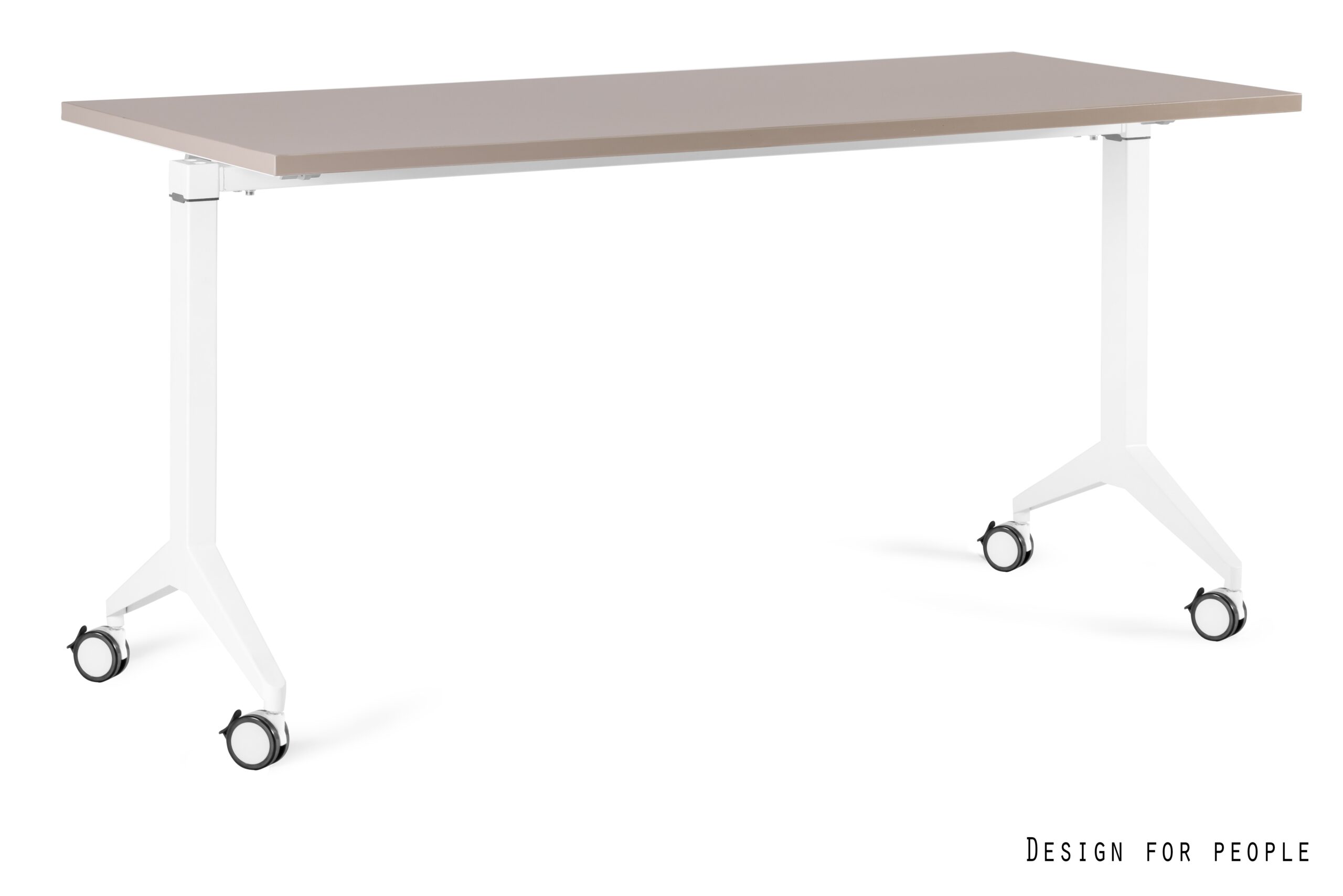 YUMI S mobilne biurko składane, biały, stelaż i blat (Wymiary blatu: 150 x 70 cm, Kolor blatu: YZ-14 beżowy)