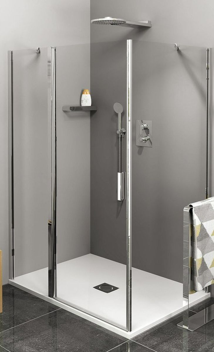 Polysan Zoom Line ścianka prysznicowa 90 cm boczna chrom/szkło przezroczyste ZL3290