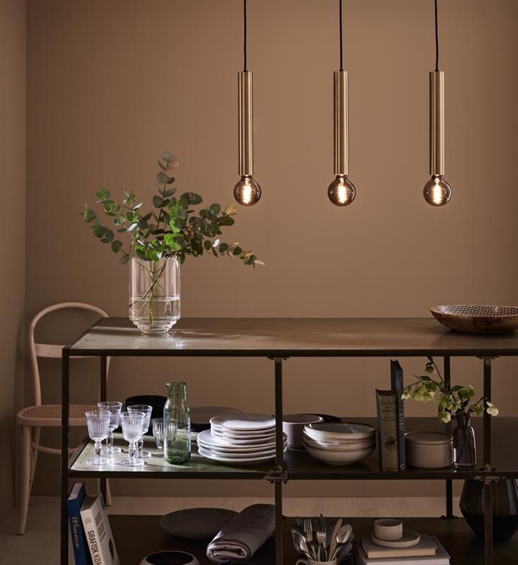 Markslöjd Sencillo lampa wisząca 3x40 W mosiądz 108261