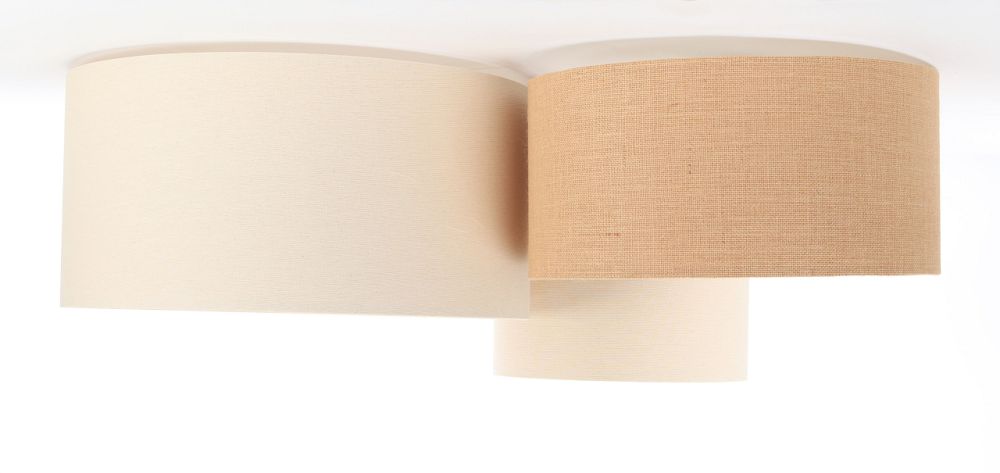 BPS Koncept Boho lampa podsufitowa 3x60W len/juta 080-004