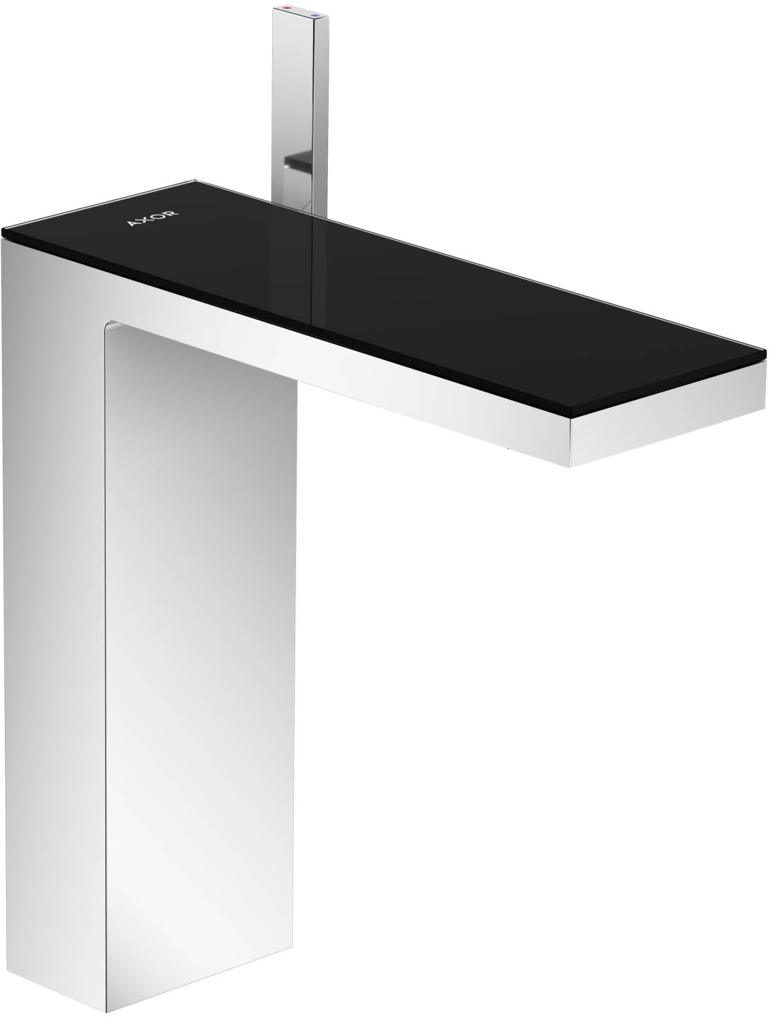 Axor MyEdition EcoSmart bateria umywalkowa chrom/czarne szkło 47020600