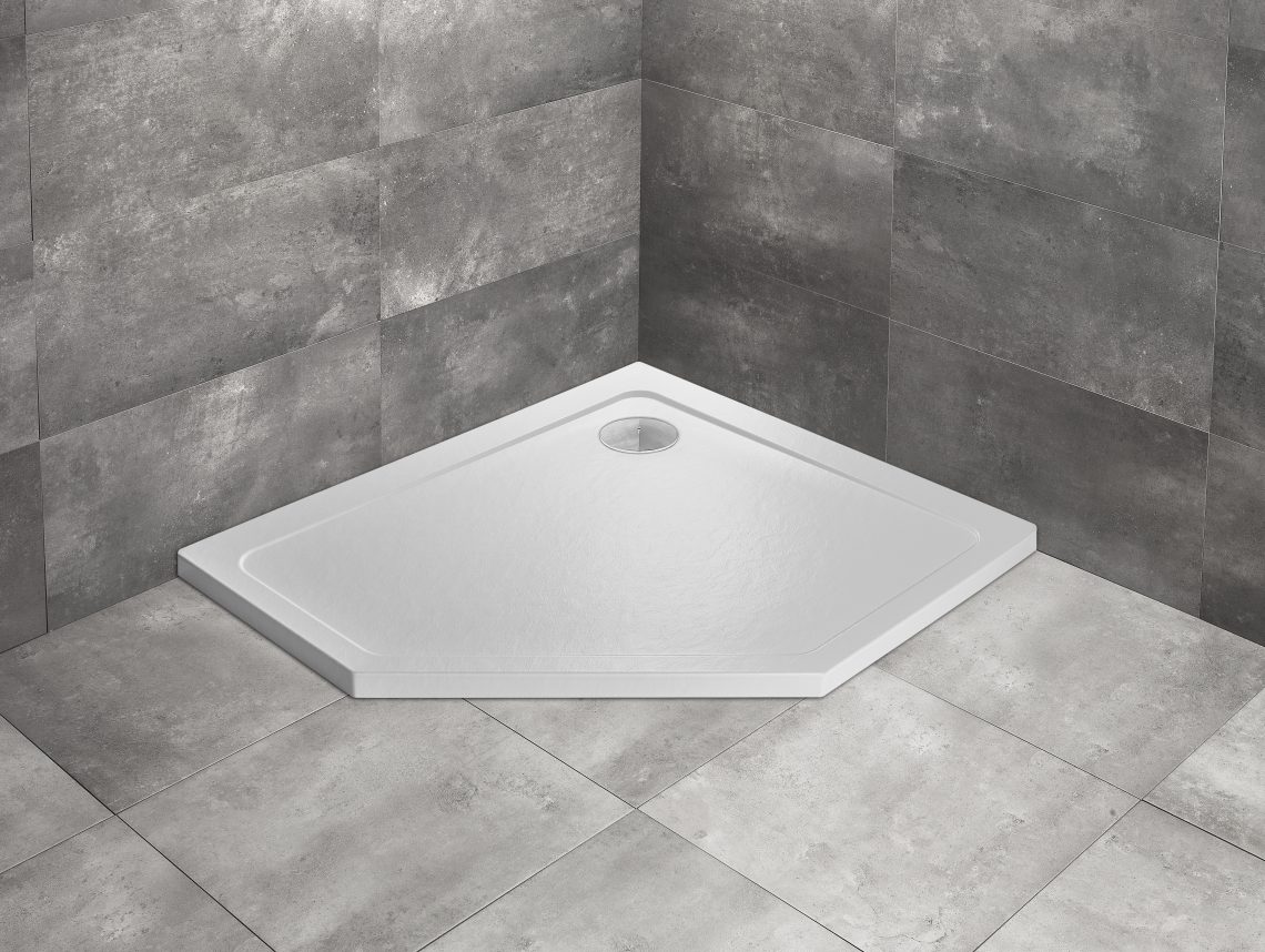 Radaway Doros PT E brodzik pięciokątny 100x90 cm biały SDRPT1090-01-04SL