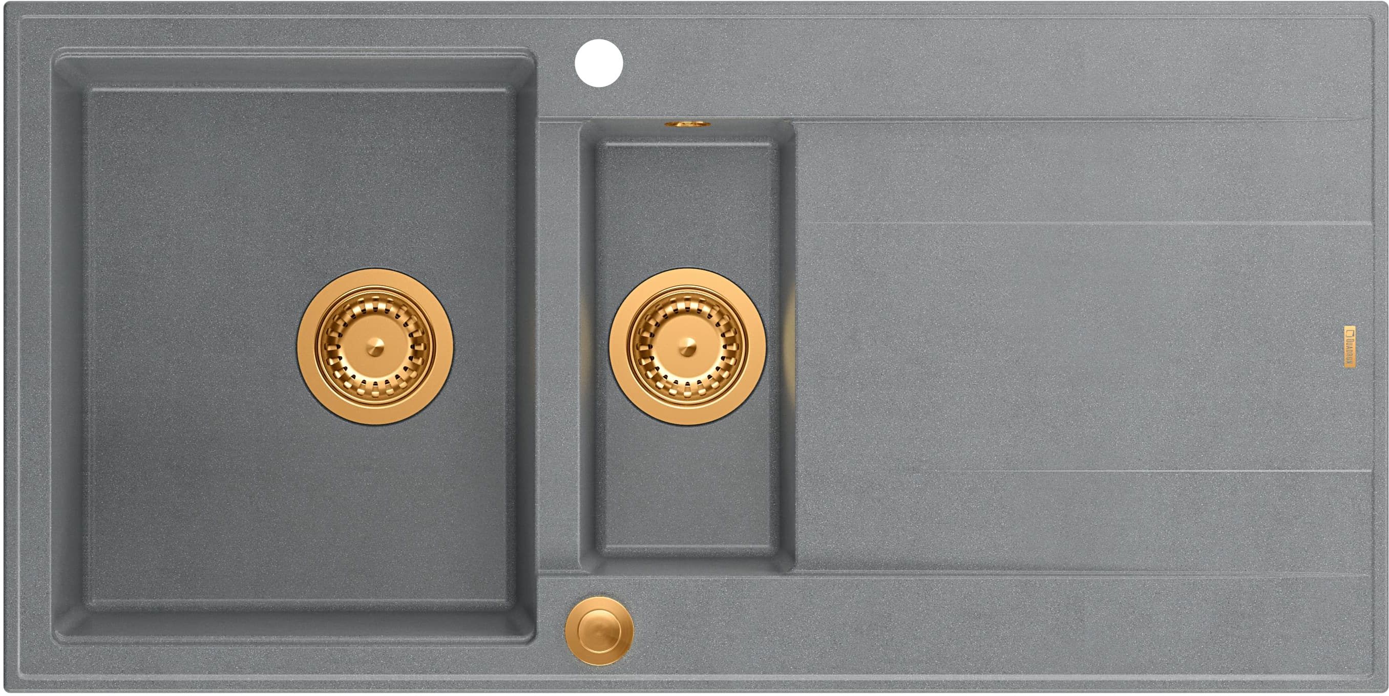 Quadron Evan 156XL zlewozmywak 100x50 cm GraniteQ silver stone/miedziany HQE5510050U5_PVDC1_P2O