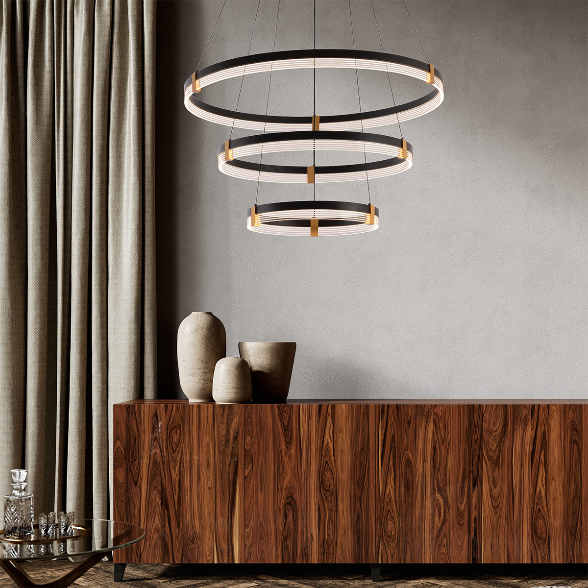 Light Prestige Plum lampa wisząca czarna LP-0407/3PBK