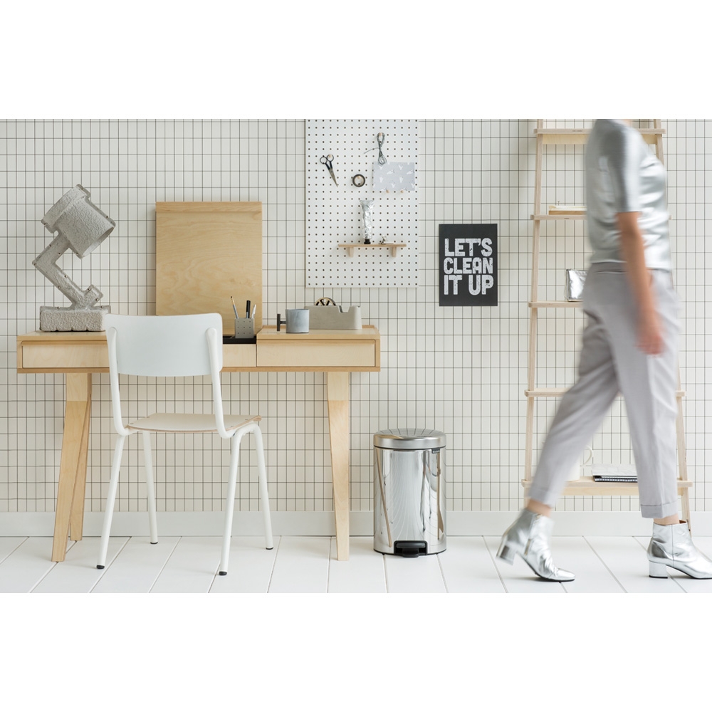 Brabantia NewIcon kosz na śmieci 12 l pedałowy stal polerowana 113581 - Wysyłka w 24h
