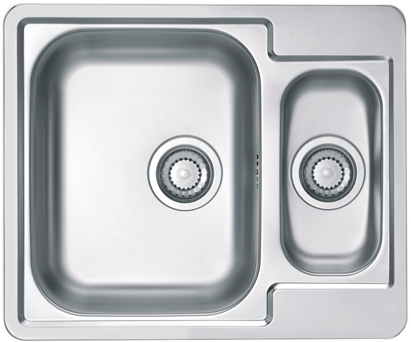 Alveus Line Start 50 zlewozmywak stalowy 62x50 cm wpuszczany 1.5-komorowy satyna 1082435 - Wysyłka w 24h