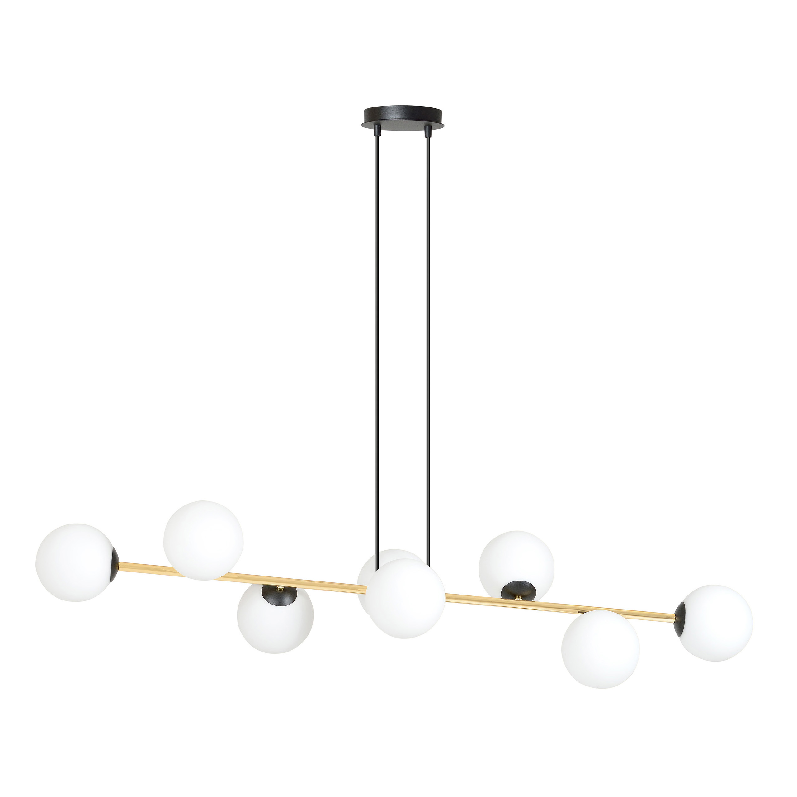 Emibig Gravity lampa wisząca x10 W czarna-złota 1241/8