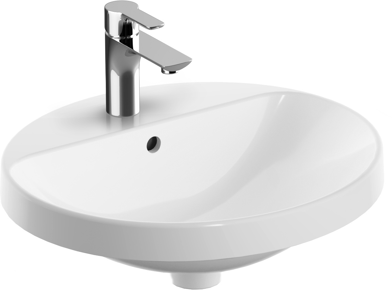 Geberit Variform umywalka 50x45 cm wpuszczana owalna KeraTect biała 500.713.00.2
