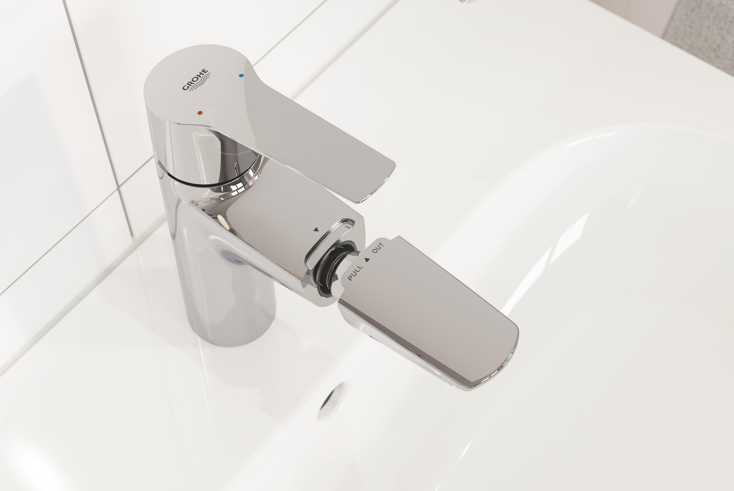 Grohe Start bateria umywalkowa stojąca z wyciąganą wylewką QuickFix chrom 24205003