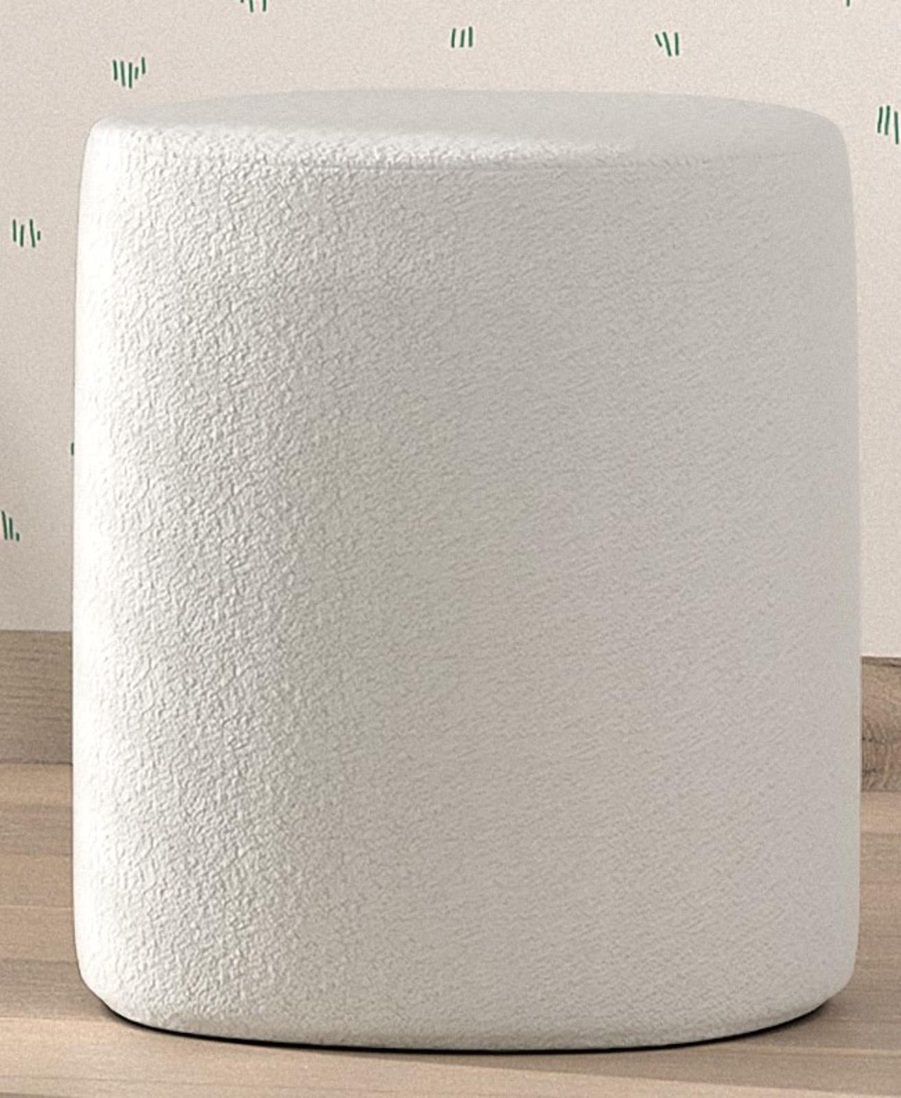 Tapicerowany taboret wielofunkcyjny Sun white
