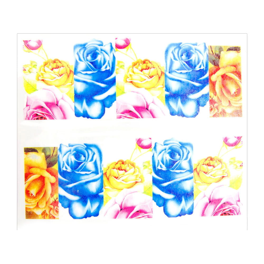 Naklejki wodne do paznokci arkusz 6,5 x 5,5 cm na 10 palców yb Nr 324