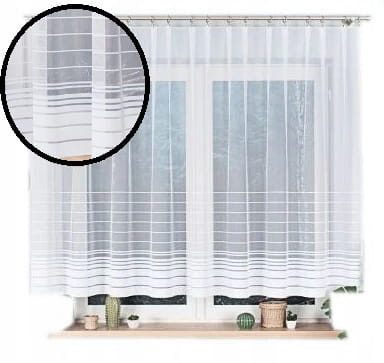 Firana żakardowa Nela 160x150cm - elegancka, funkcjonalna do salonu