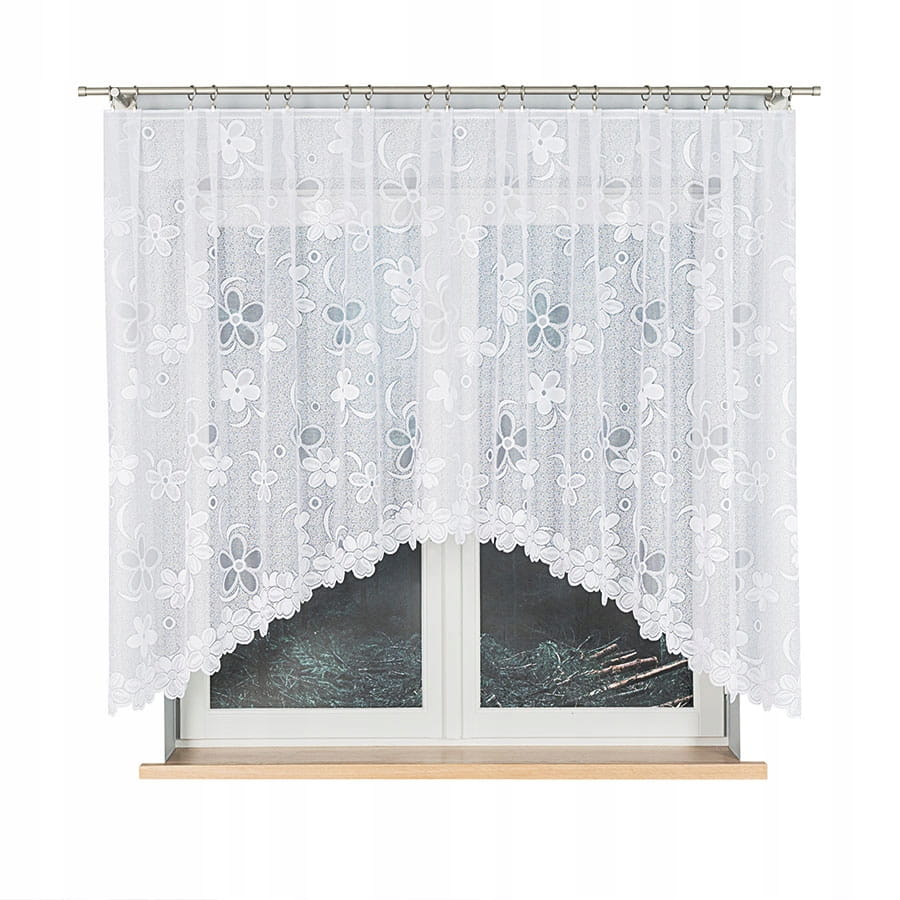 Firana klasyczna żakard 300 cm x 150 - beżowa, idealna do Twojego salonu