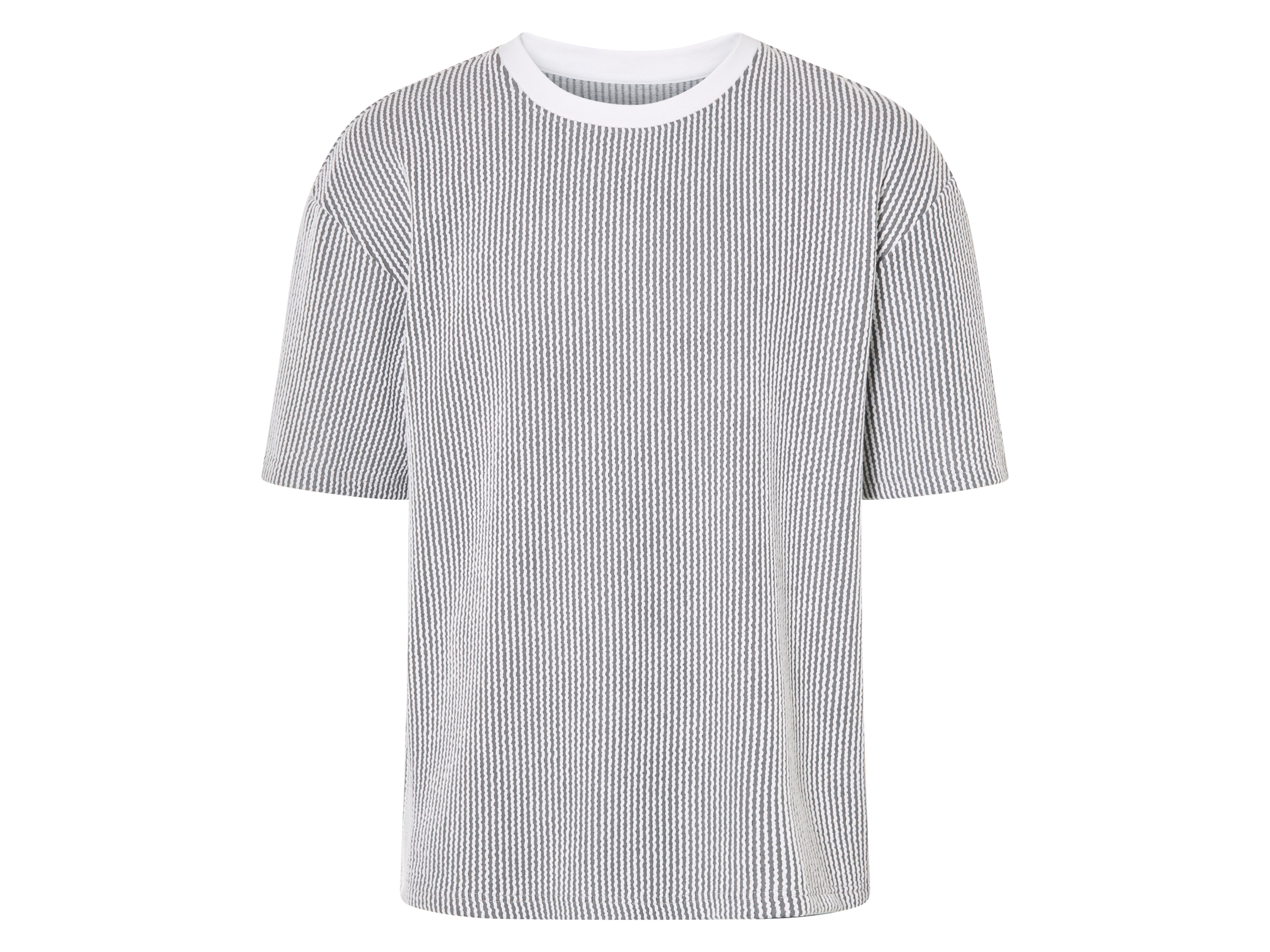 Livergy T-shirt męski Czarny / biały, S44/46
