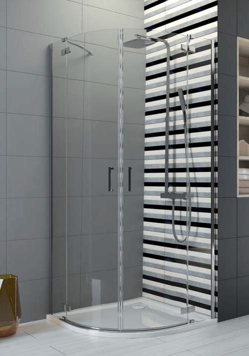 Darmowa Dostawa - Kabina prysznicowa półokrągła 90x90 cm chrom Sanplast Free Line II 600261003042401