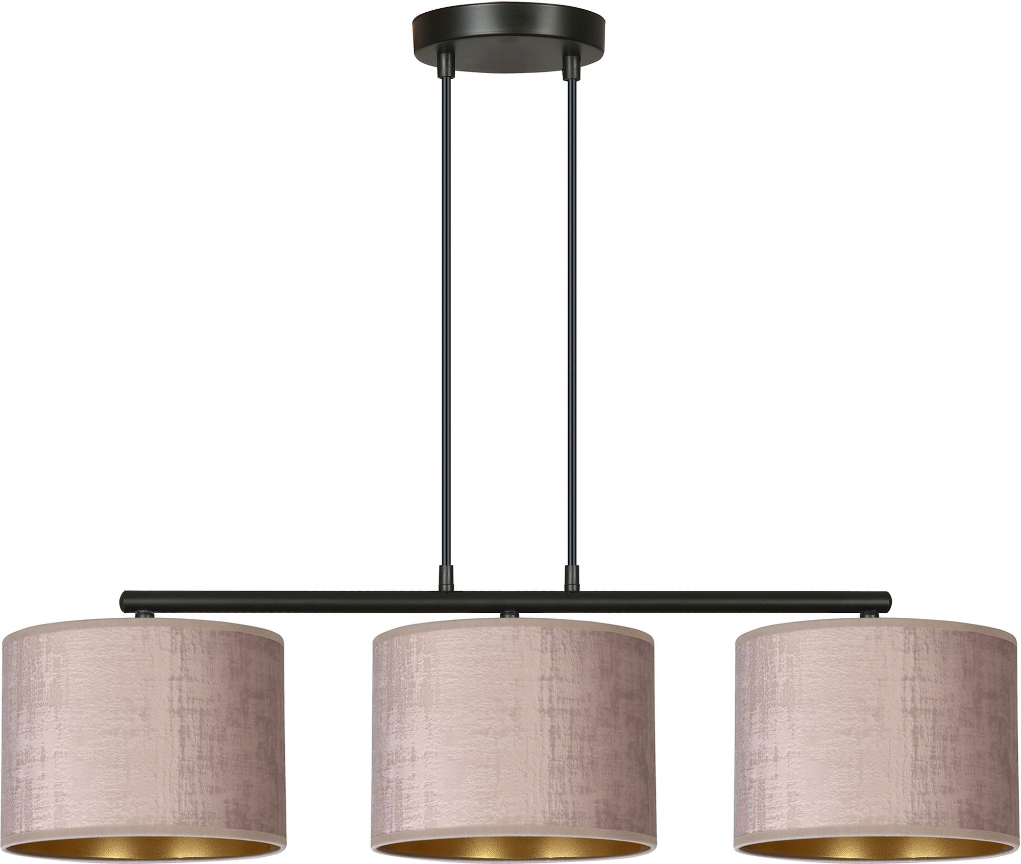Darmowa Dostawa - Lampa wisząca 3x15 W czarna-różowa-złota Emibig Hilde 10533