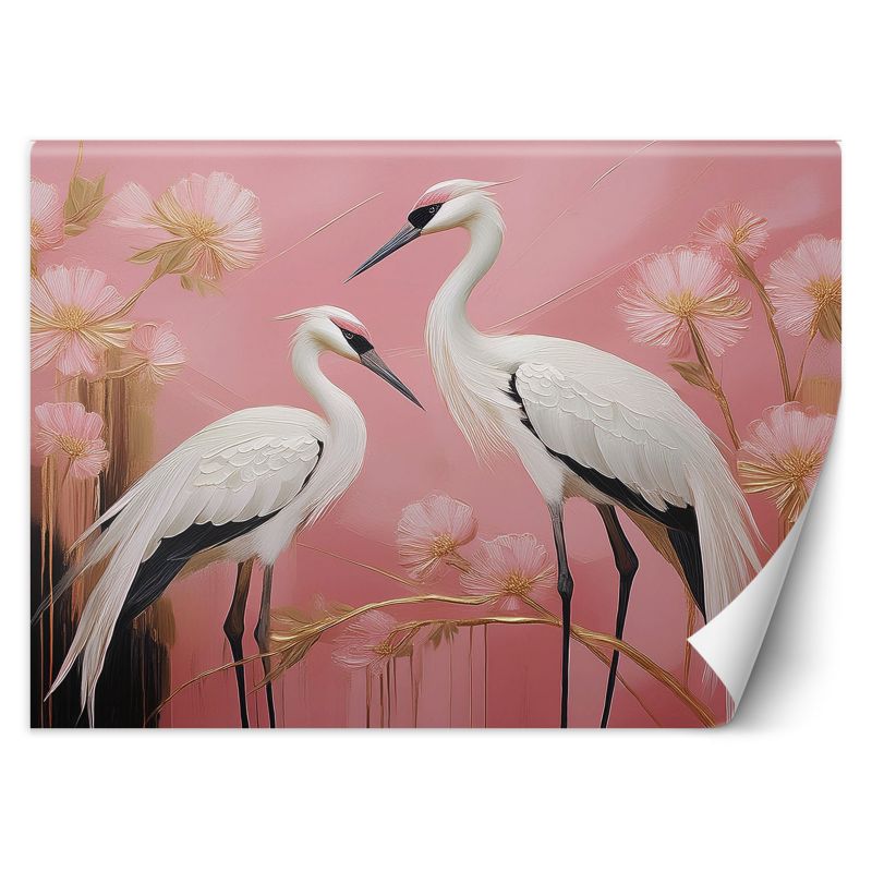 Fototapeta Feeby Ptaki Żurawie Różowy 450x315 1 szt