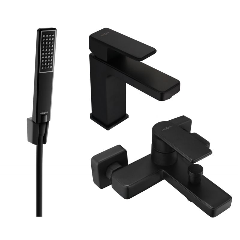 Zestaw wannowy Mexen Mino czarny 72403R72-70 1 szt.