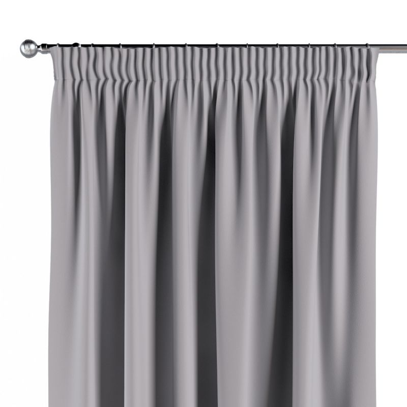 Zasłona na taśmie marszczącej 1 szt. 130 x 245 cm Dekoria ciepły szary 1 szt.