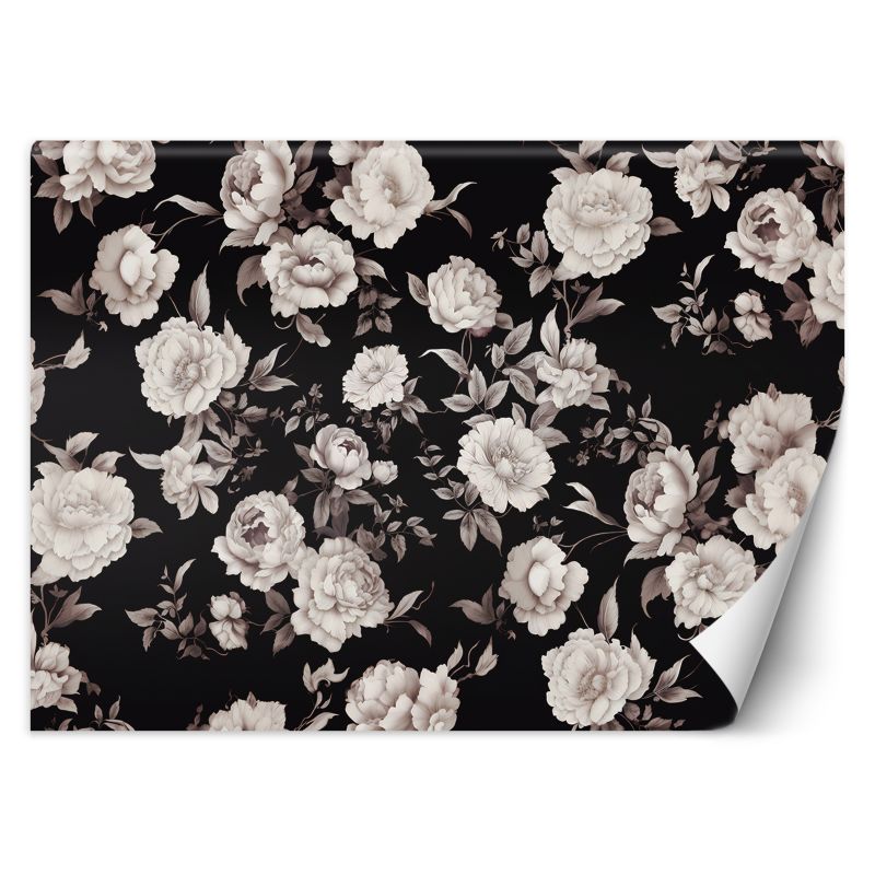 Fototapeta Feeby Czarno białe kwiaty 150x105 1 szt
