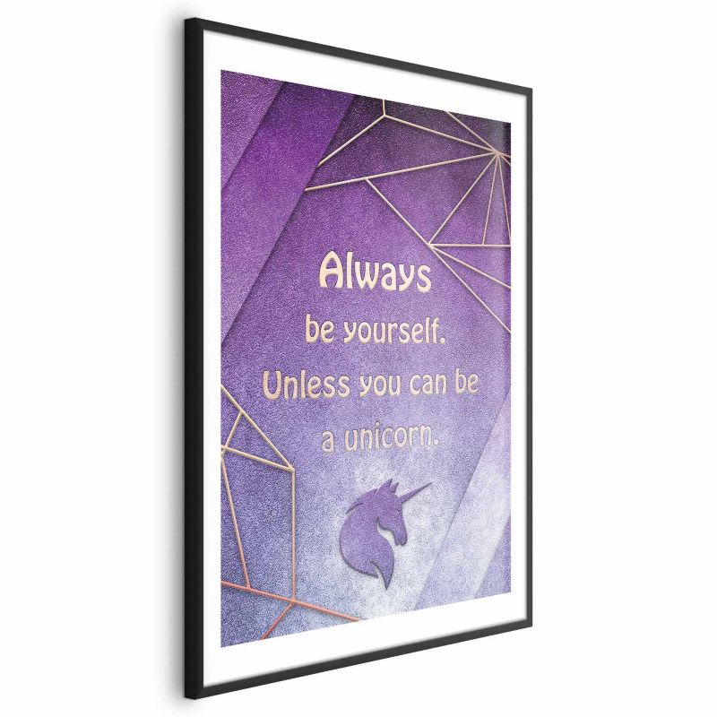 Plakat Artgeist Bądź sobą 40x60 cm z ramą czarną 1 szt