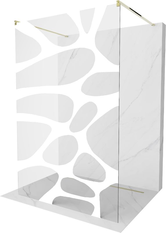 Ścianka prysznicowa Mexen Kioto biały wzór 120x200 cm 800-120-002-50-97 1 szt.