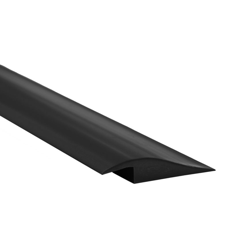 Profil najazdowy PCV 7x50mm, QUEST,Listwa progowa PCV samoprzylepna do płytek, wykładzin, dywanów, czarny, 2m