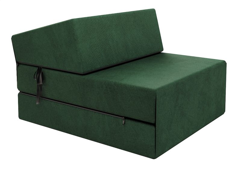 Materac fotel kanapa rozkładana SARA CIEMNO ZIELONA 70x200x14 cm pianka poliuretanowa 1 szt.