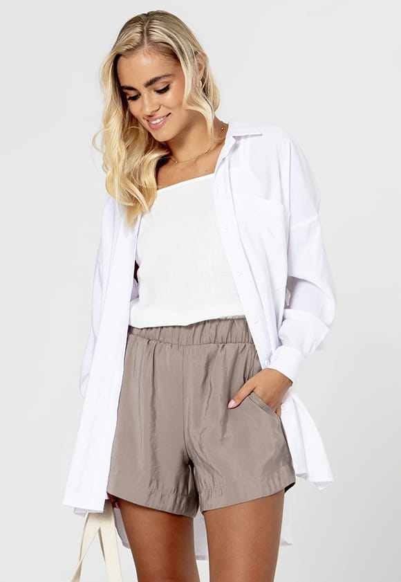 Lillow - SPODENKI Damskie MINDY z modalu - taupe - Uszyto w Polsce