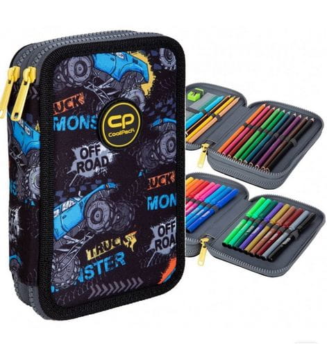 Coolpack Piórnik Jumper 2 podwójny z wyposażeniem MONSTER