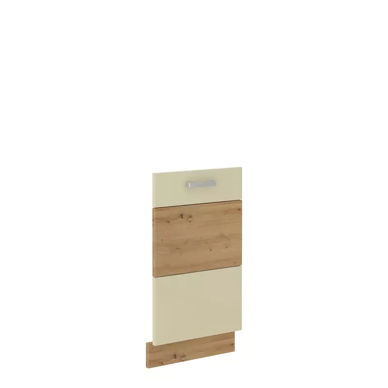 Front do zmywarki z zakrytym panelem sterującym 45 cm Krem połysk AGATA