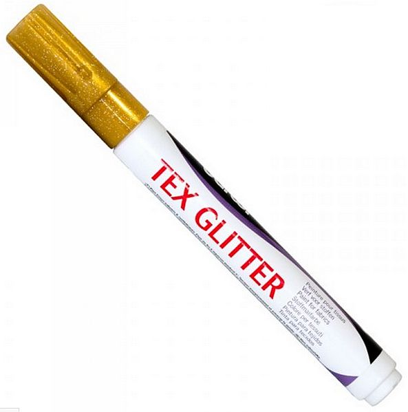 pisak do tkanin brokatowy 6ml złoty DARWI TEX 050