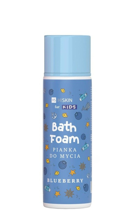 HISKIN KIDS Niebieska pianka do mycia ciała - spray, Blueberry, 250 ml