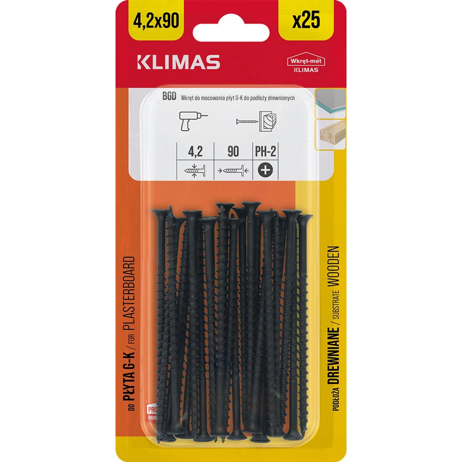 Wkręt-met Wkręt fosfatowany do drewna 4,2 mm x 90 mm