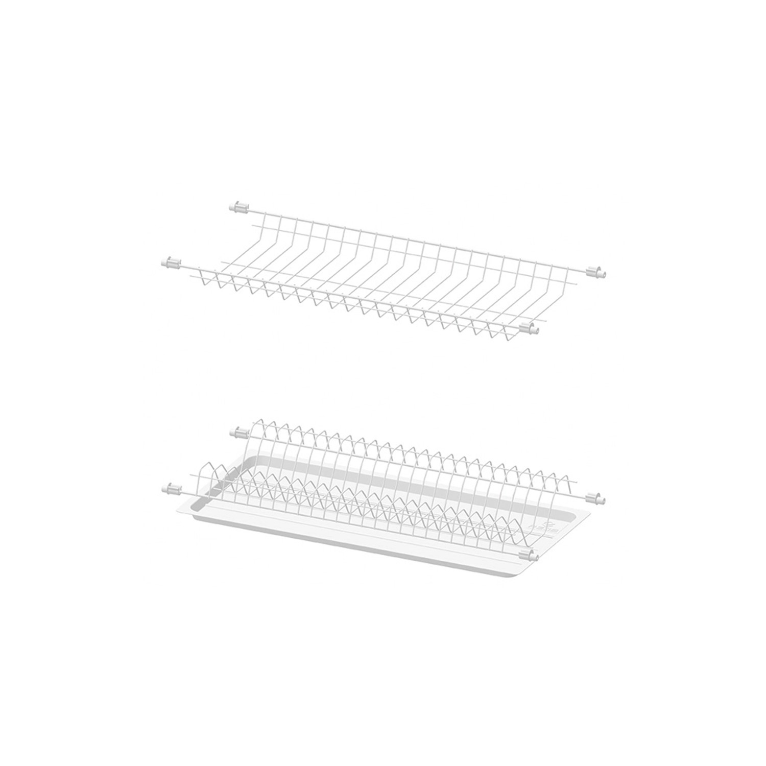 Ociekarka Standard metal biały 80 cm