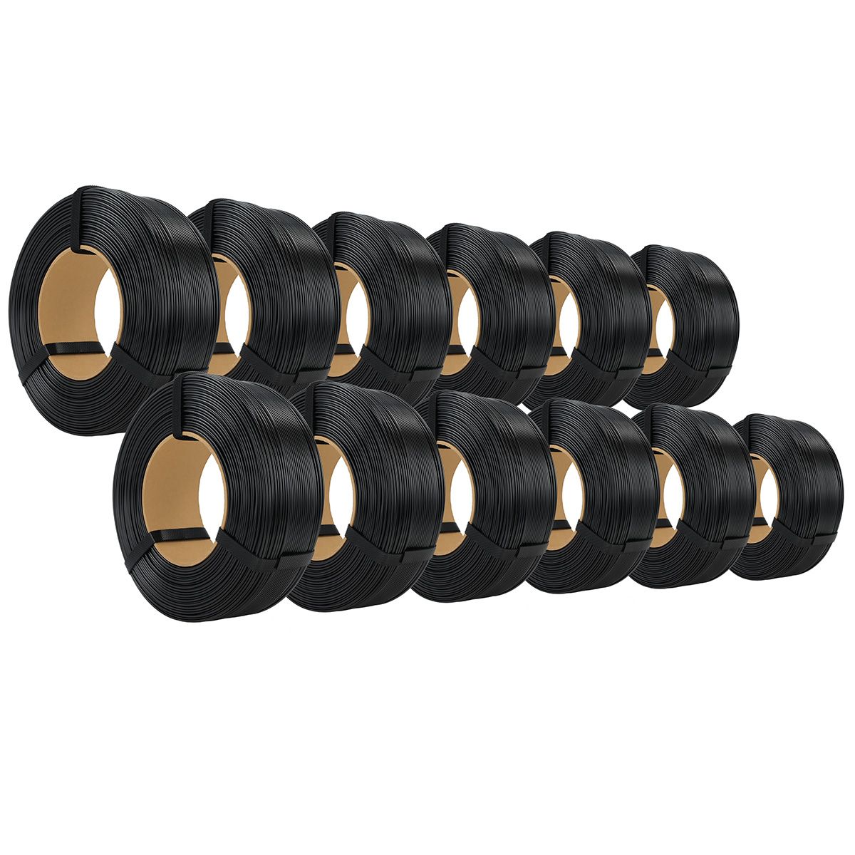 MEGAPACK 12x ReFill PET-G Standard Black 1,75mm 1kg