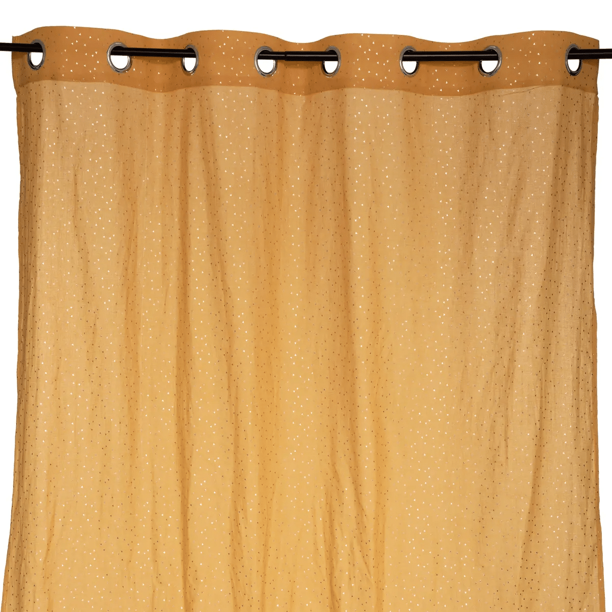 Zasłona bawełniana z oczkami Berlingot Ochra 250x140cm DB